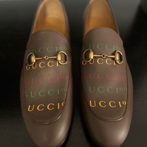 Brand New Gucci Wexford Leather Loafers, Size 10, Color: Brown